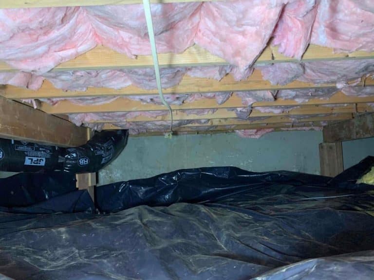 Crawl space cleaning and Rodent proofing with insulation replacement and air duct replacement in Renton WA 98057