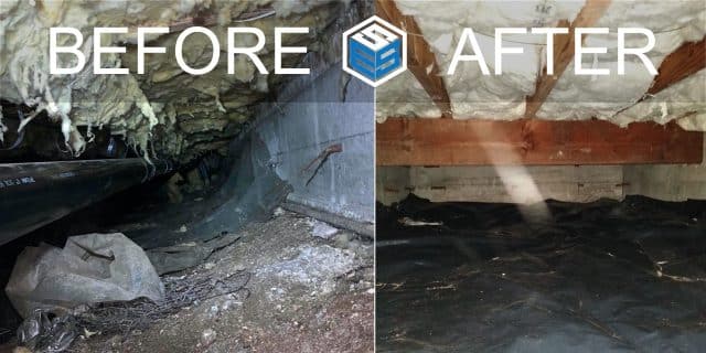 Crawl space project - BEFORE AND AFTER BEFORE - Seattle, WA 98133