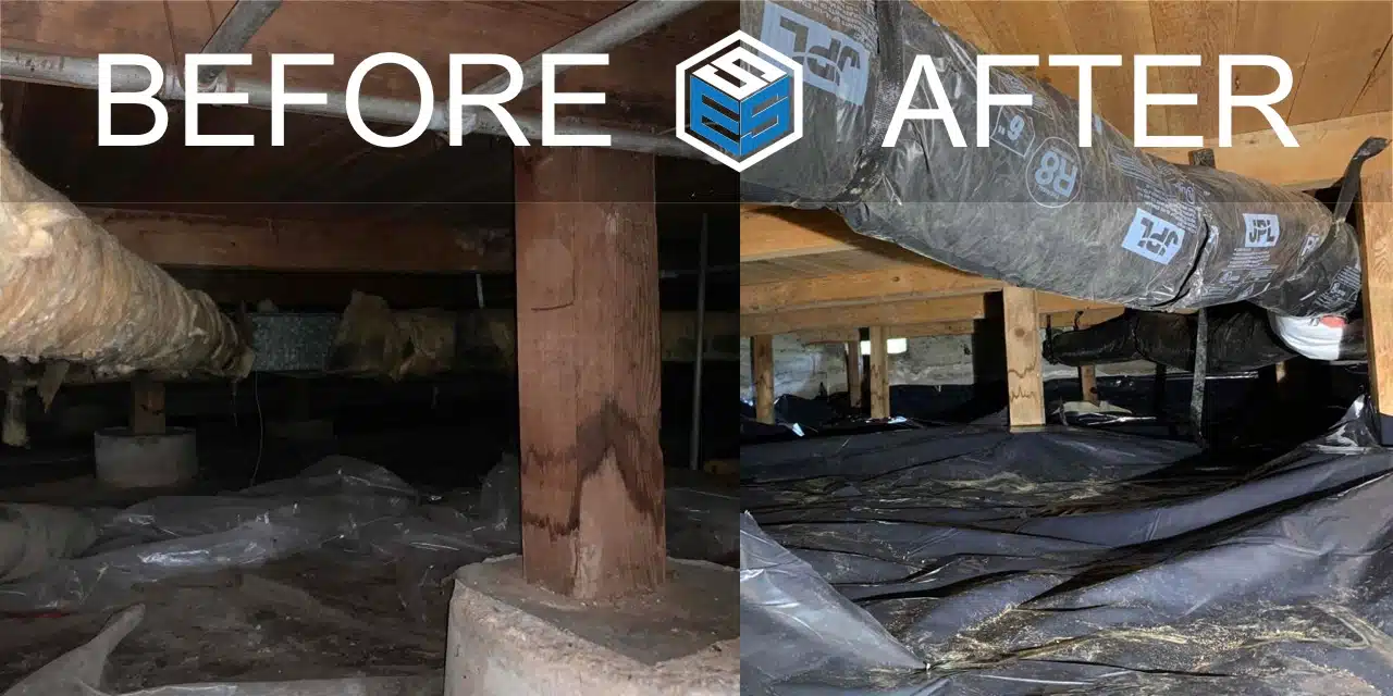 Crawl space clean up & Air duct insulation project in Renton