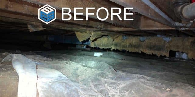 BEFORE - Crawl space Sanitize + Deodorize - Tacoma, WA