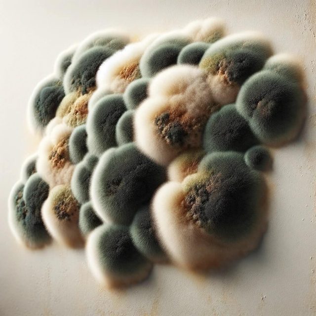 Aureobasidium mold growing on the wall