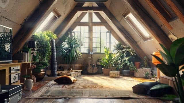 attic space in summer