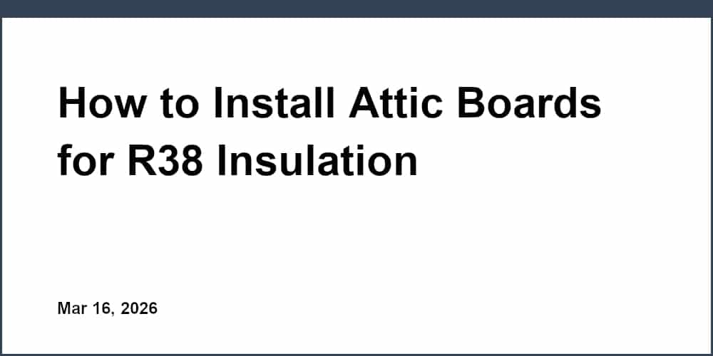 How to Install Attic Boards for R38 Insulation - ESS Company