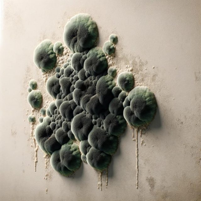 Cladosporium mold growing on the wall